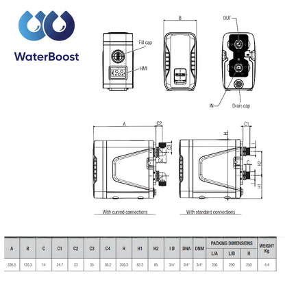 WaterBoost WB-Compact 3.0 low mains pressure booster